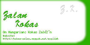 zalan kokas business card